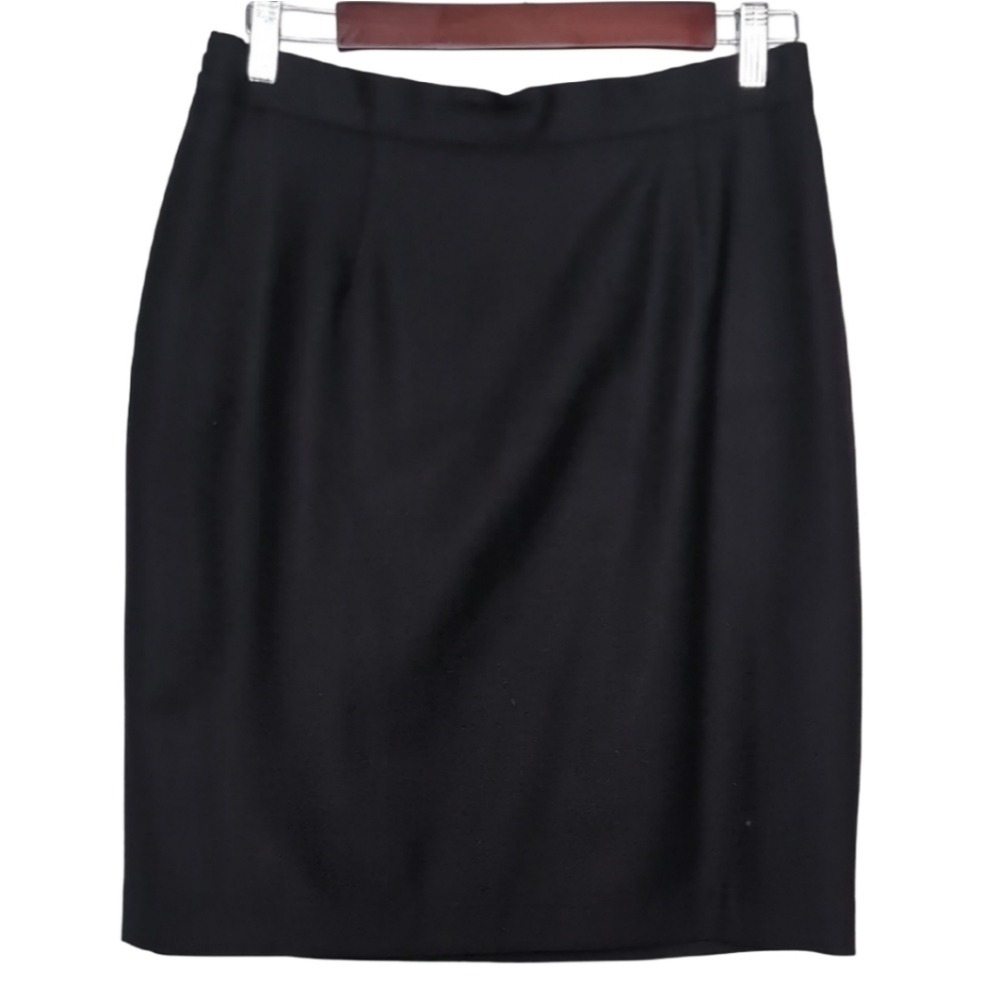 Vintage Levil Women's Size 12 Black Wool‎ Midi Pencil Skirt